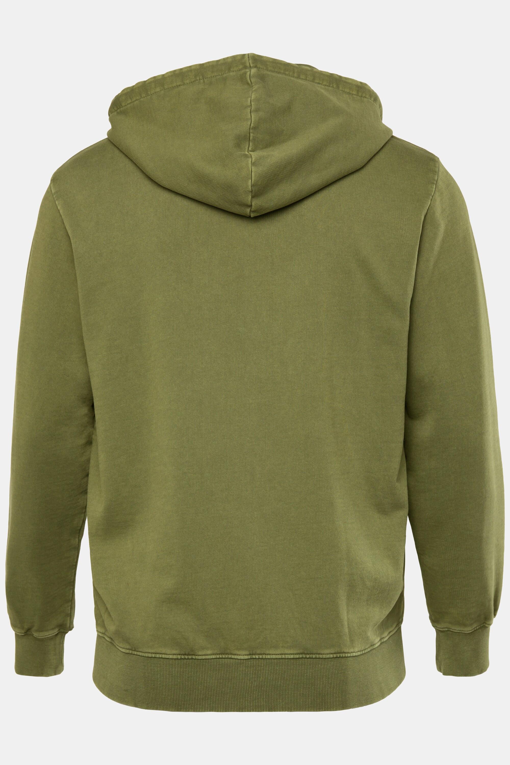 JP1880 Hoodiejacke Vintage Look mit Kapuze und Badges  