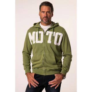 JP1880 Hoodiejacke Vintage Look mit Kapuze und Badges  
