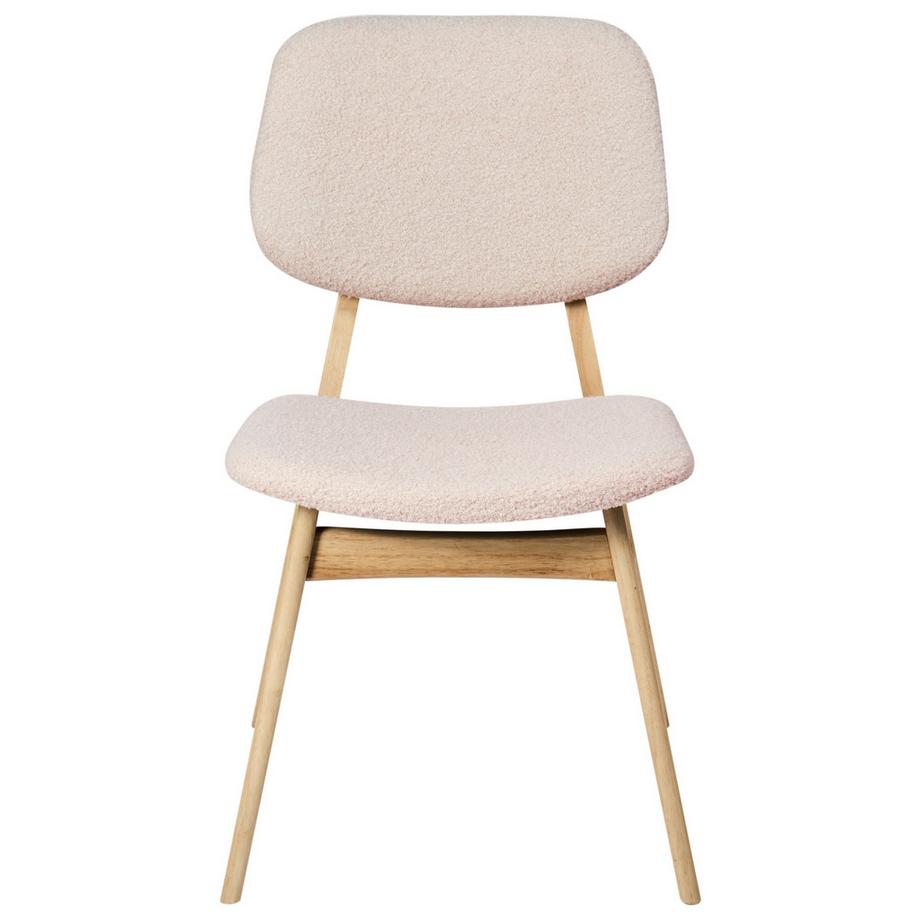 Beliani Esszimmerstuhl 2er Set aus Gummibaumholz Retro ELAINE  