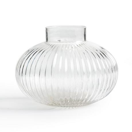 La Redoute Intérieurs Vase rond en verre strié H15 cm  