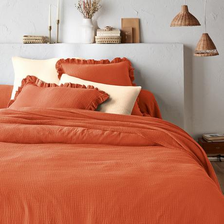 La Redoute Intérieurs Kumla Baumwoll-Musselin-Duvetbezug  