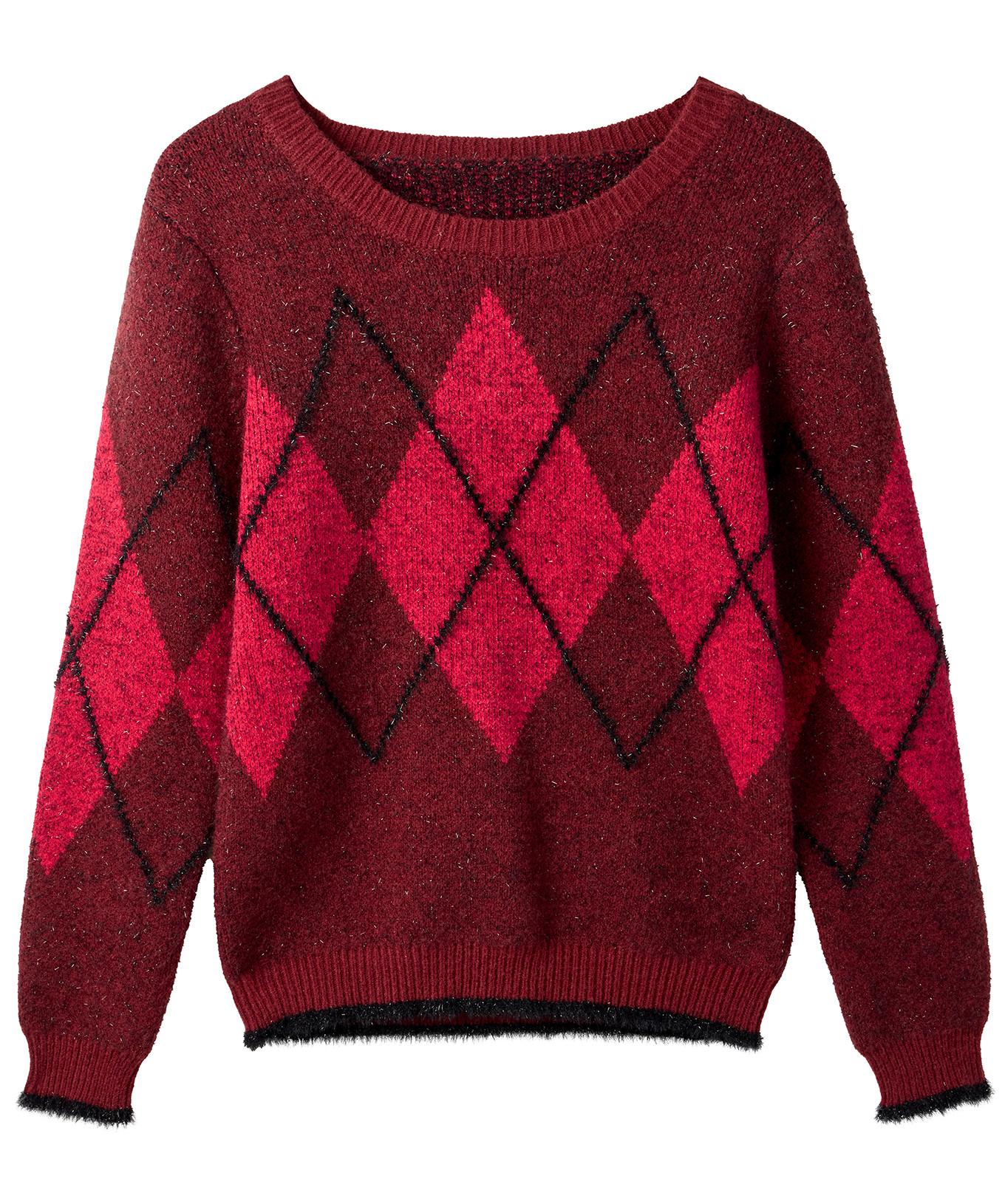 Joe Browns Pull Col Rond Motif Losanges  