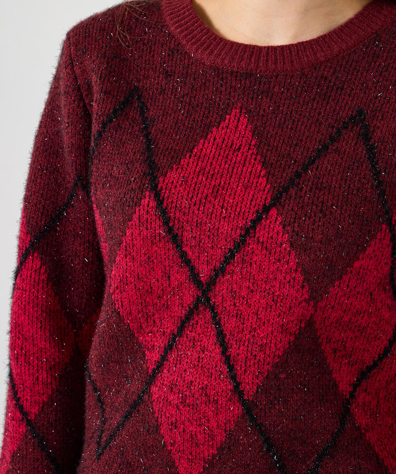 Joe Browns Pull Col Rond Motif Losanges  