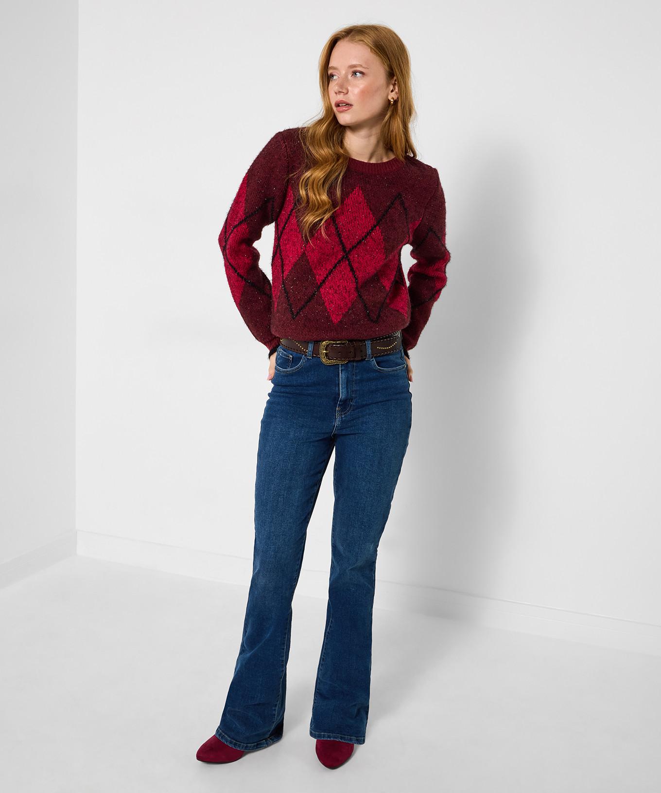 Joe Browns Pull Col Rond Motif Losanges  