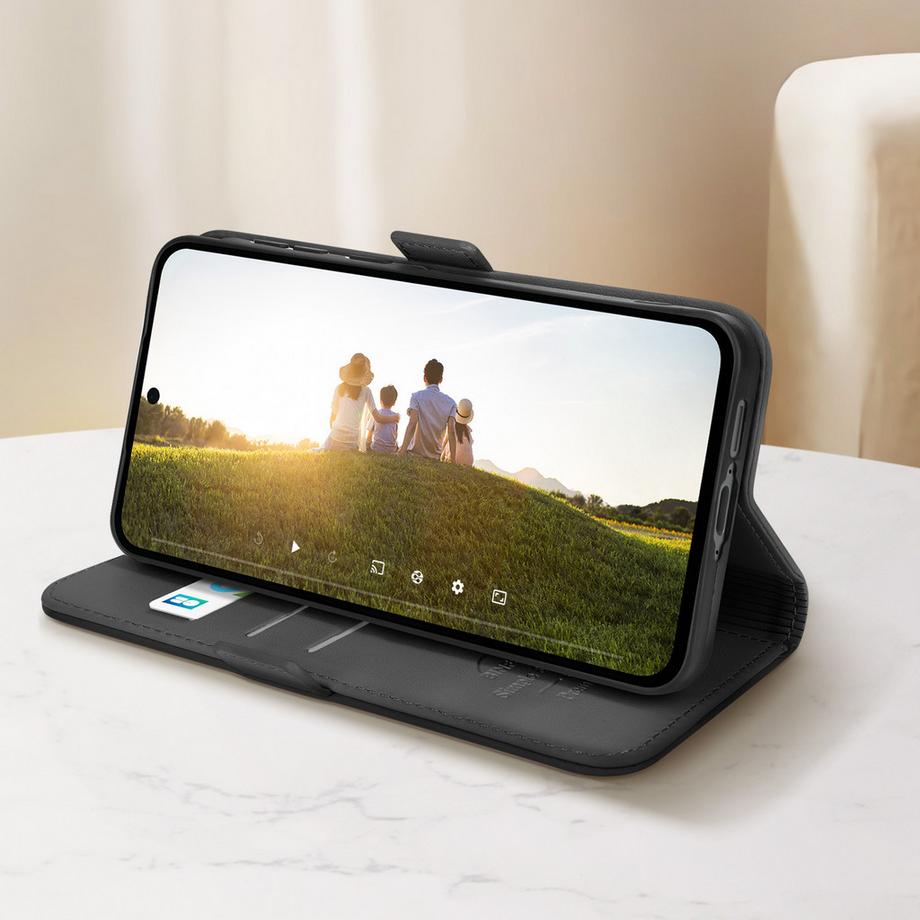 Avizar  Housse Samsung A55 Clapet Aimanté Noir 