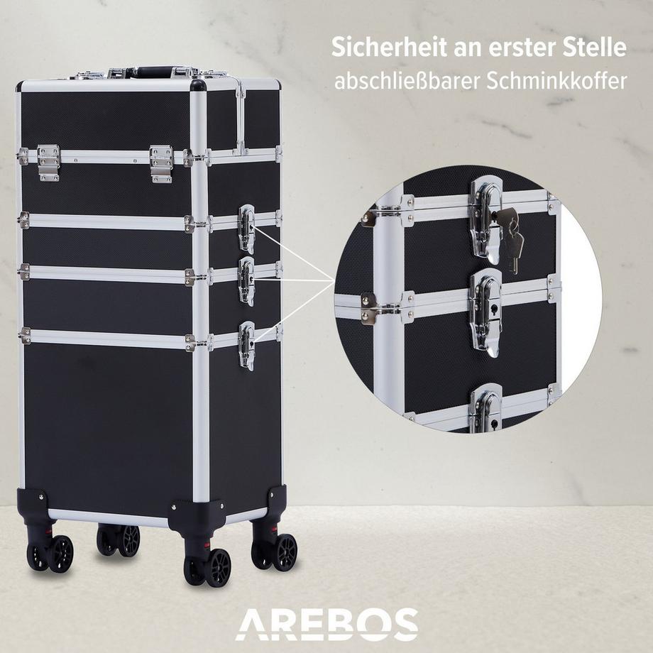 Arebos  Kosmetikkoffer | Schminkkoffer | Beauty organizer | Nagellack-Koffer 