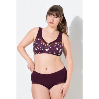 Ulla Popken Hipster Confezione da 3 Righe Pois Tinta Unita  