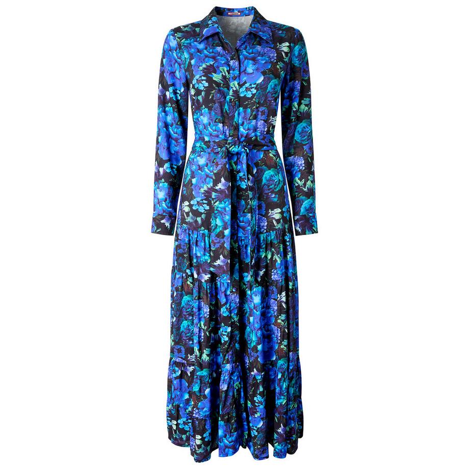 Joe Browns Robe-chemise longue à fleurs imprimées bleues  