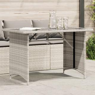 VidaXL Table de jardin rotin synthétique  