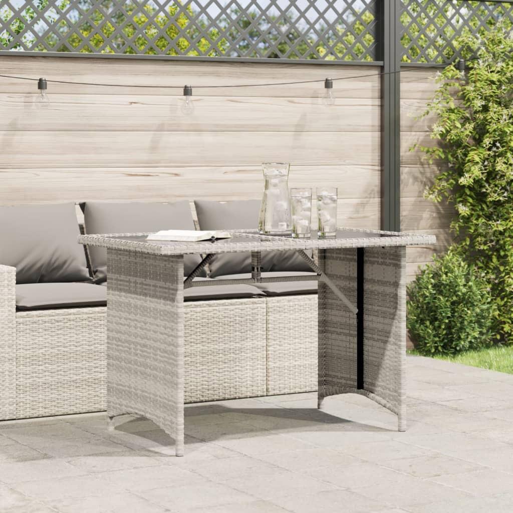 VidaXL Table de jardin rotin synthétique  