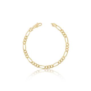 MUAU Schmuck  Bracelet Figaro Gelbgold 750, 22cm, 4.5mm 