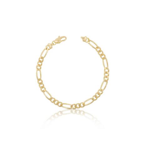 MUAU Schmuck  Bracelet Figaro Gelbgold 750, 22cm, 4.5mm 