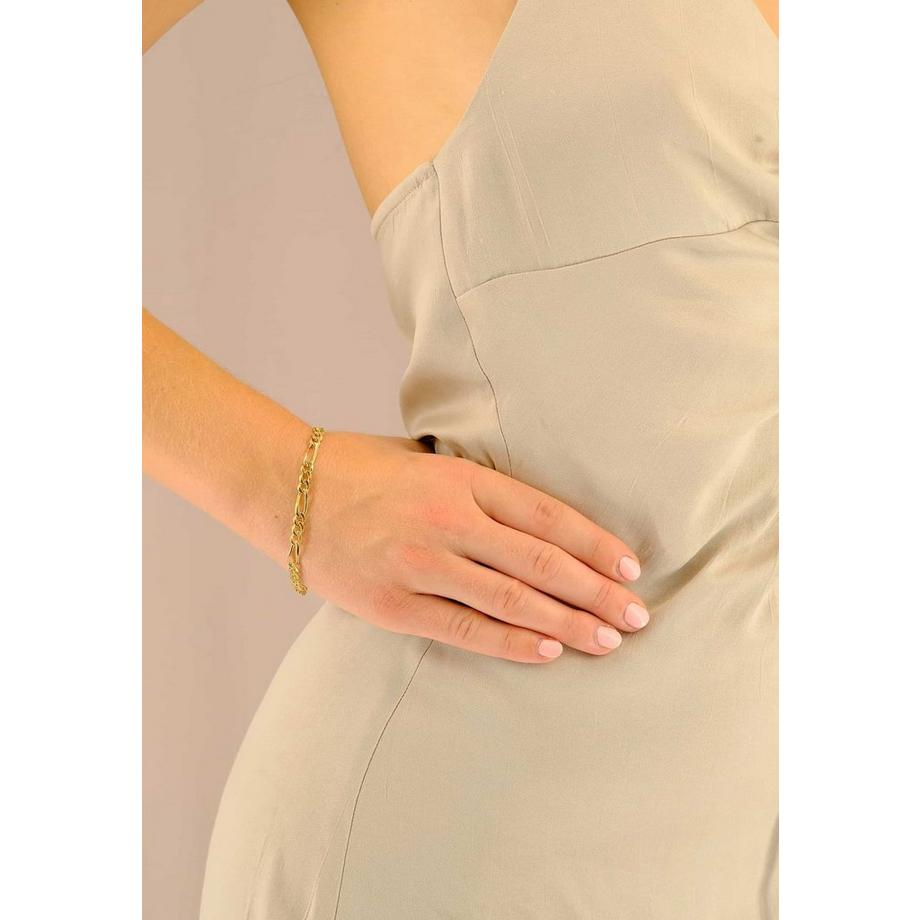 MUAU Schmuck  Bracelet Figaro Gelbgold 750, 22cm, 4.5mm 