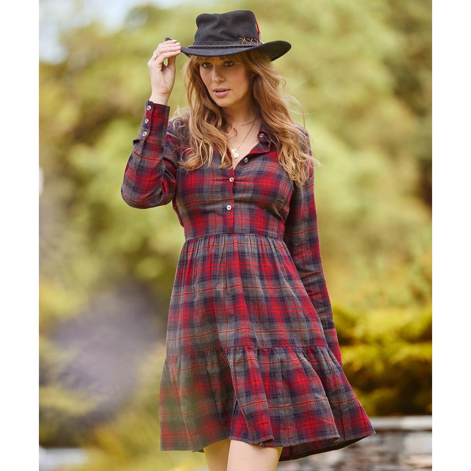 Joe Browns Abito Mini Boho a Quadri Stile Francesca  