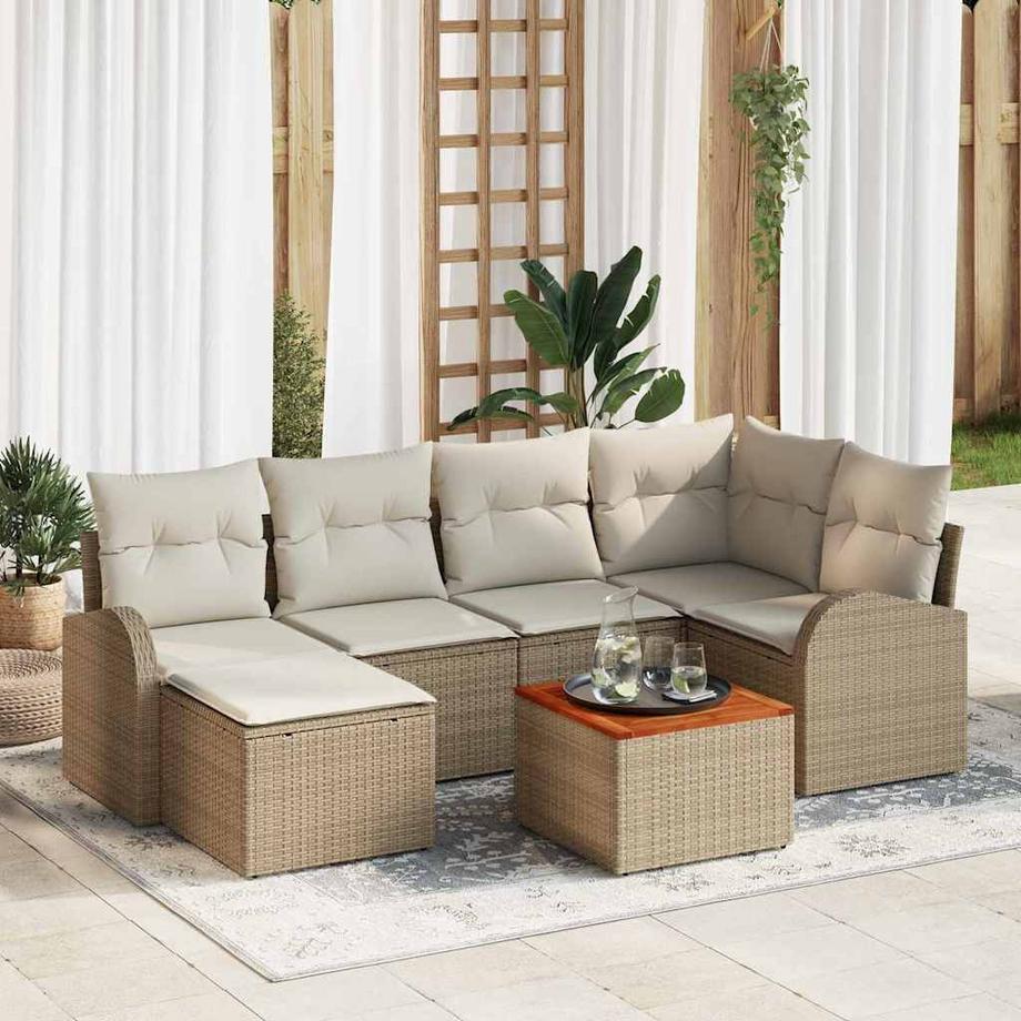 VidaXL Garten-sofa-set poly-rattan  