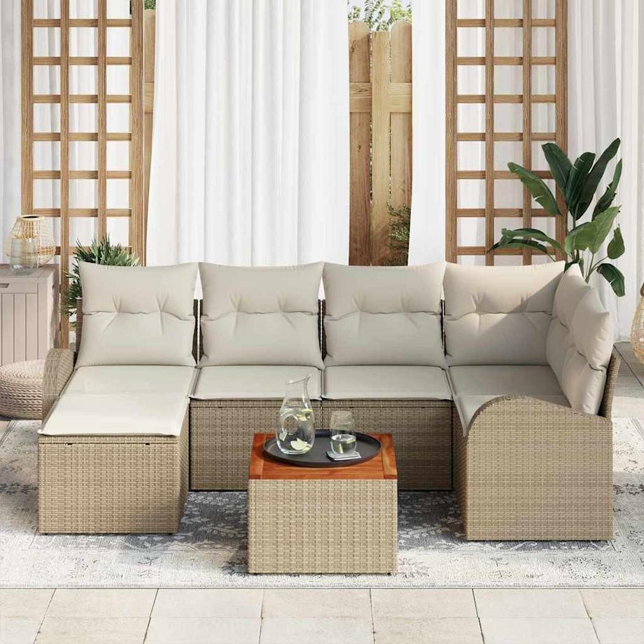 VidaXL Garten-sofa-set poly-rattan  