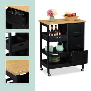 Northix Desserte de cuisine avec plan de travail  