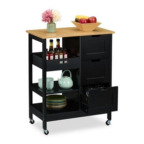 Northix Desserte de cuisine avec plan de travail  