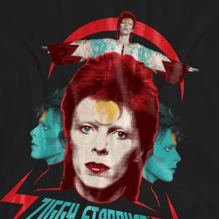 David Bowie Ziggy Heads Bedrucktes Kurzarm T-Shirt  
