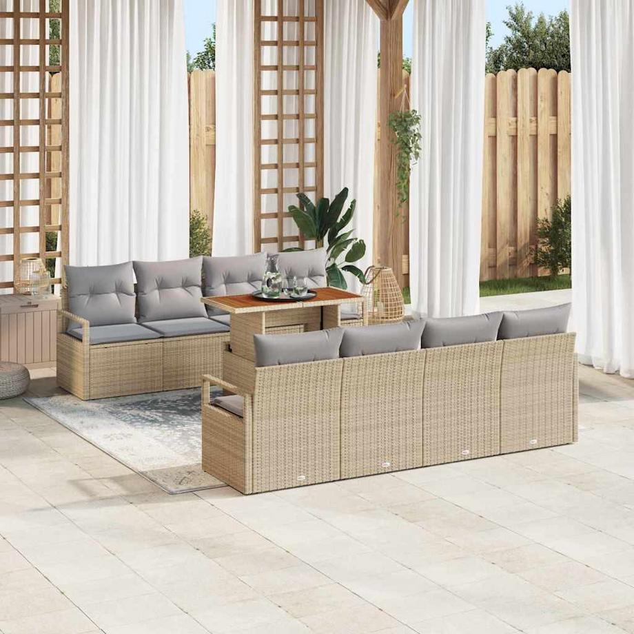 VidaXL Garten-sofa-set poly-rattan  