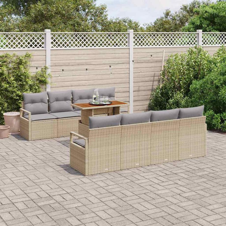 VidaXL Garten-sofa-set poly-rattan  