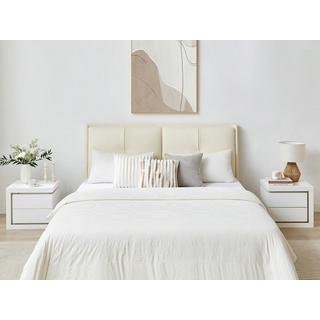 Vente-unique Comodino lato sinistro con 2 cassetti Con LED Bianco laccato - FLARANCIA  