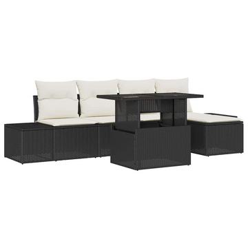 Gartensofa-set poly-rattan