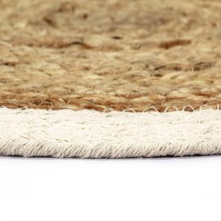 VidaXL Napperons  pcs rond jute et coton coton  