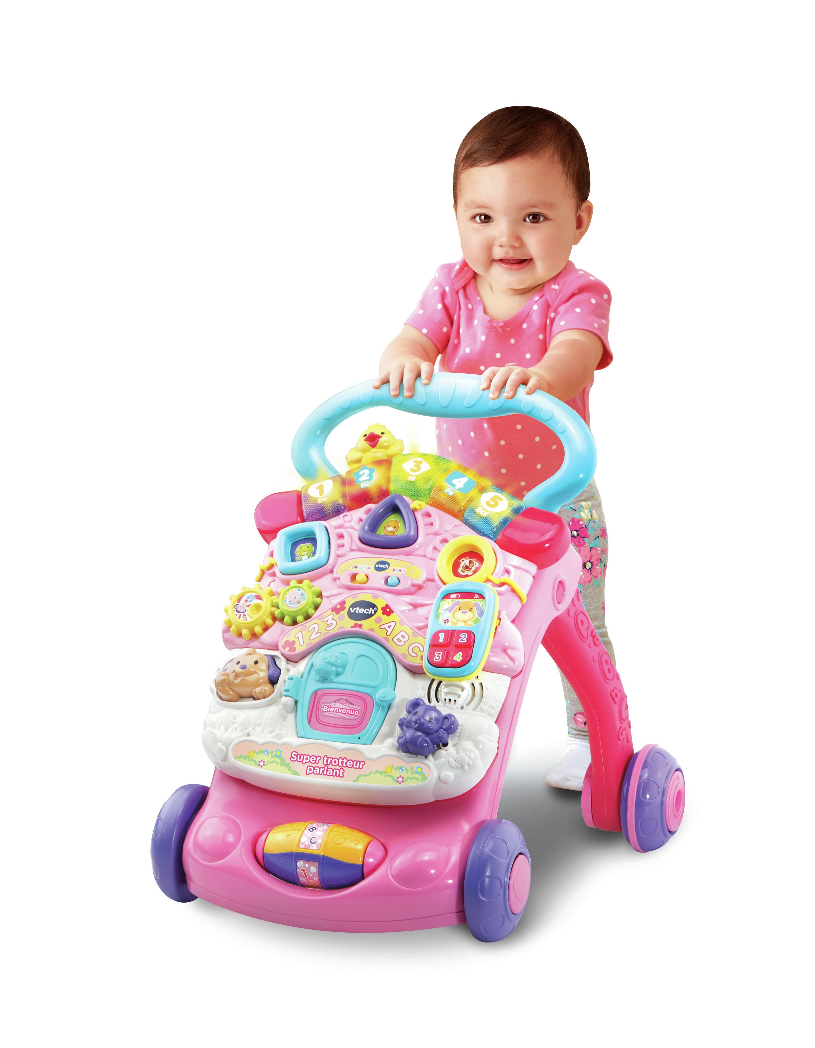 vtech  VTech Super Trotteur Parlant 2 En 1 Rose 