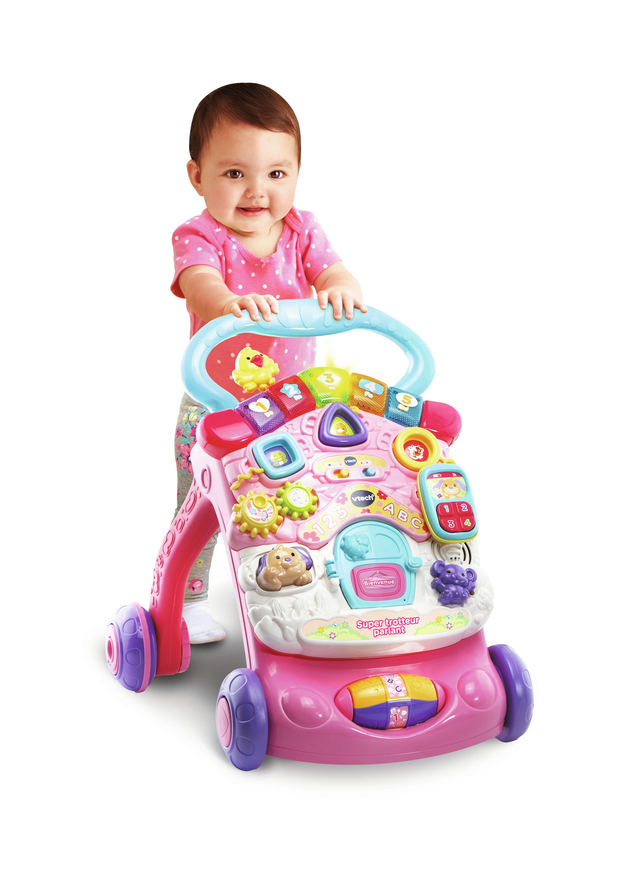 vtech  VTech Super Trotteur Parlant 2 En 1 Rose 