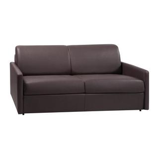Vente-unique Schlafsofa 4Sitzer Kunstleder Liegefläche mit Lattenrost mit breiten LattenMatratze CALIFE  
