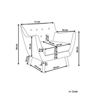 Beliani Poltrona en Tessuto Retrò DRAMMEN  