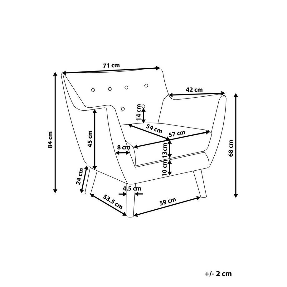 Beliani Sessel aus Stoff Retro DRAMMEN  