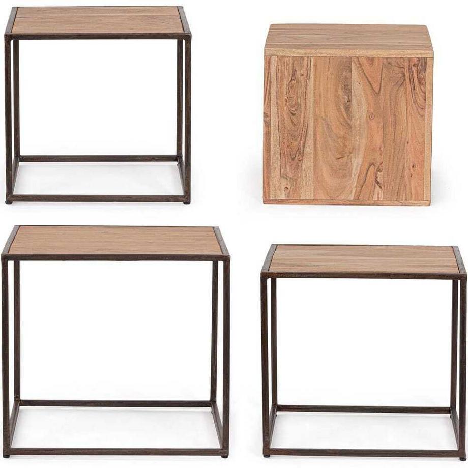 mutoni Table d'appoint Janak (lot de 4)  