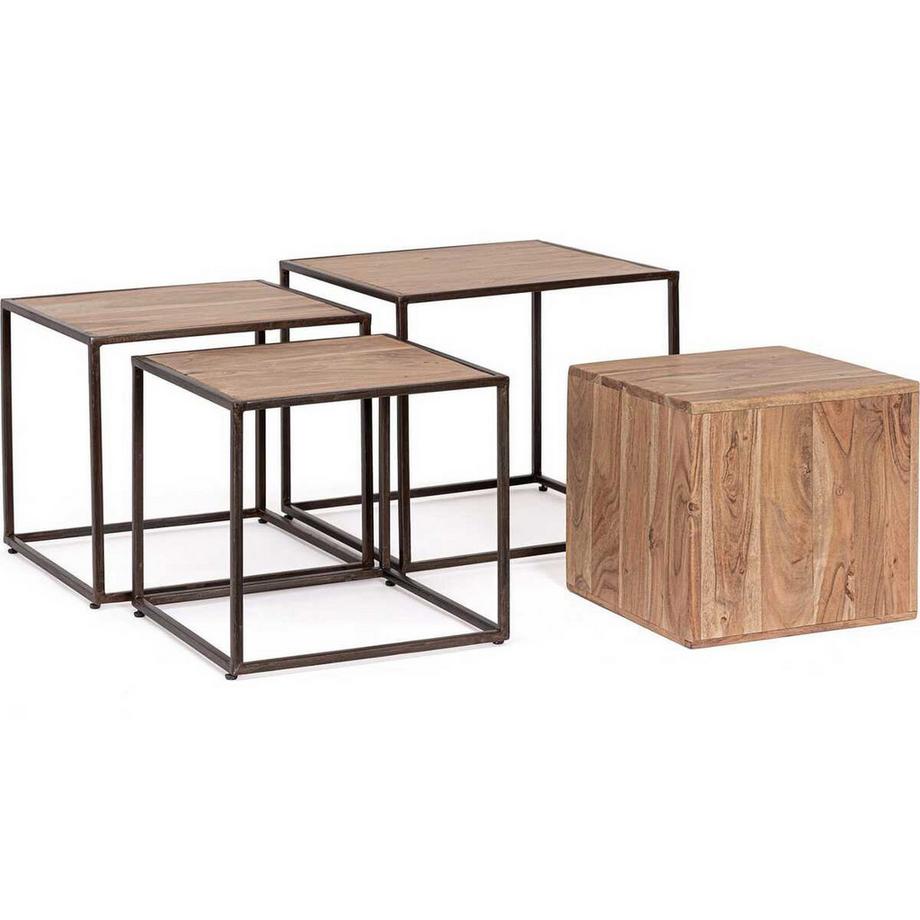 mutoni Table d'appoint Janak (lot de 4)  