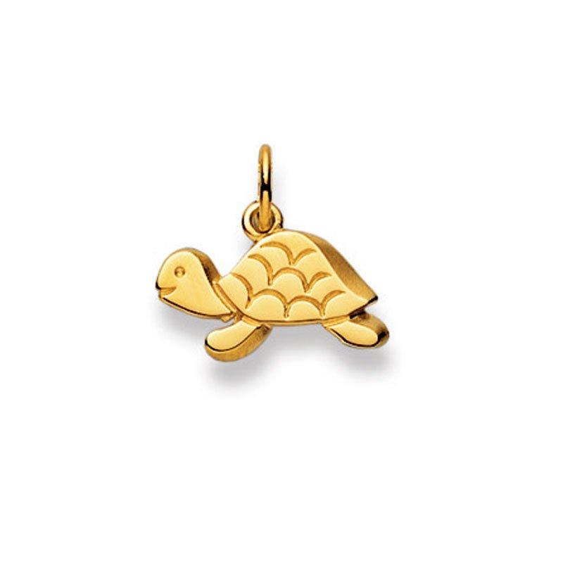 MUAU Schmuck  Pendentif tortue or jaune 750, 15x16mm 