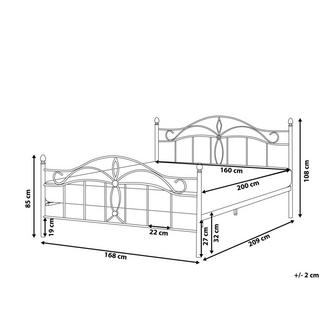 Beliani Bett mit Lattenrost aus Stahl Modern ANTLIA  