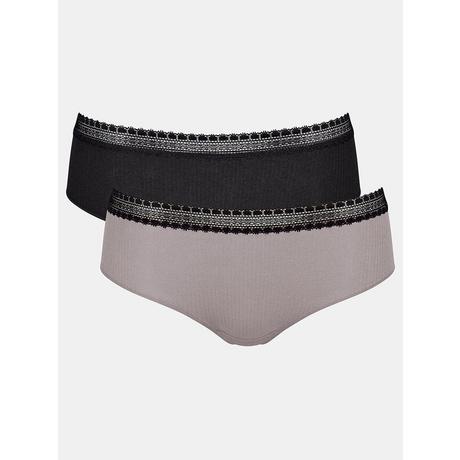 sloggi Go Ribbed Hipster Lot de 2  