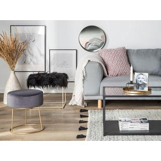 Beliani Repose-pied en Velours Moderne DELCO  