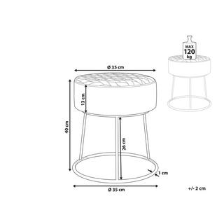 Beliani Repose-pied en Velours Moderne DELCO  