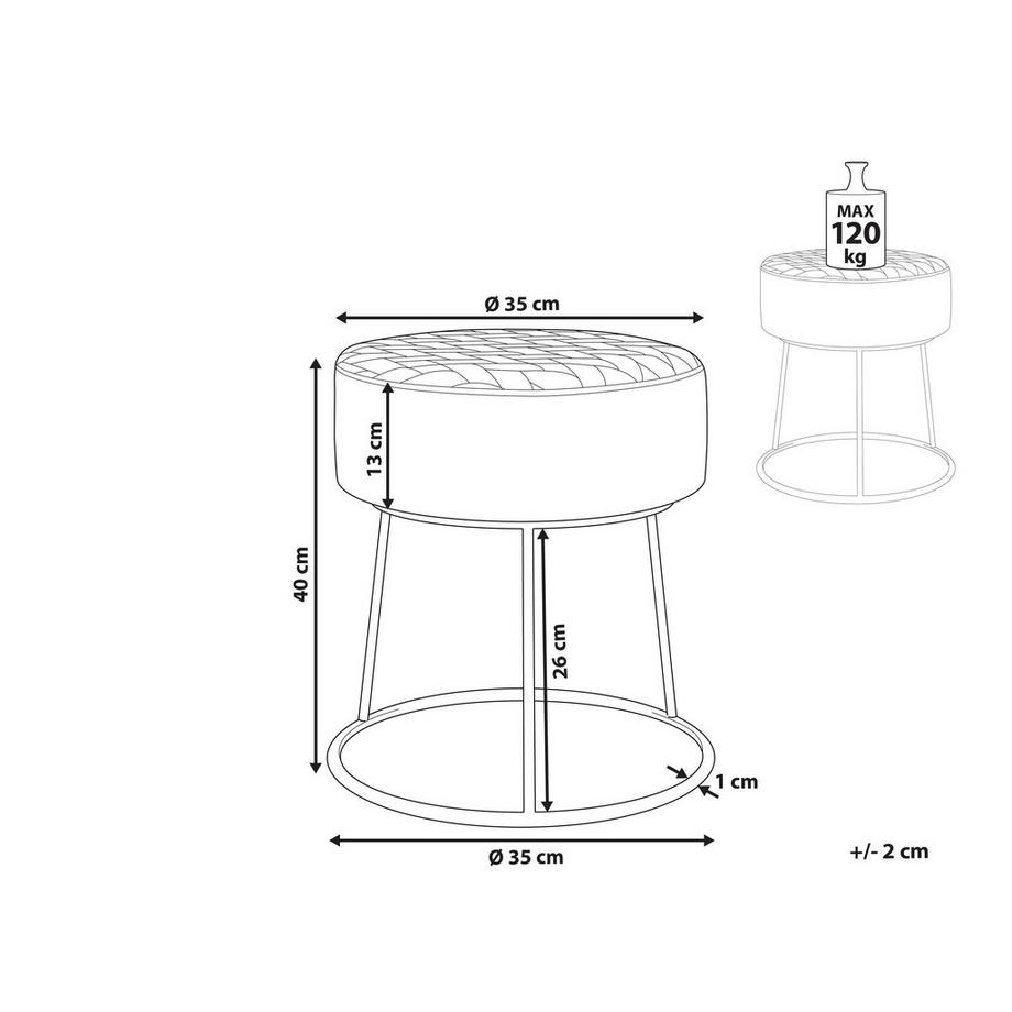 Beliani Hocker aus Samtstoff Modern DELCO  
