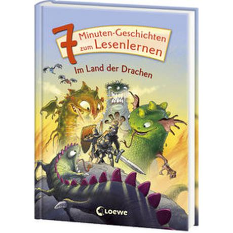 7-Minuten-Geschichten zum Lesenlernen - Im Land der Drachen Loewe Erstes Selberlesen (Hrsg.) Copertina rigida 