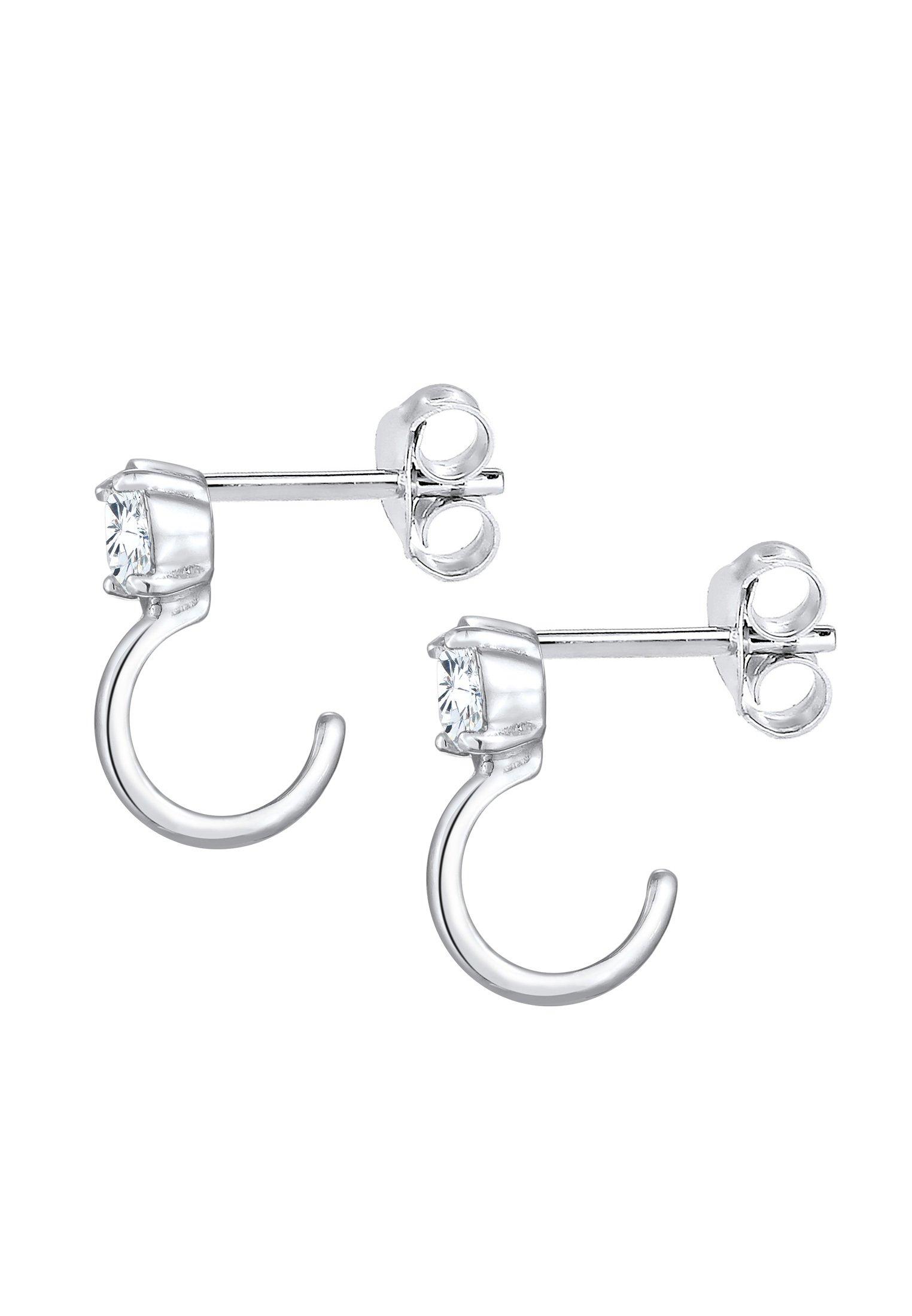 Elli  Ohrringe Creolen Zirkonia 925 Silber 