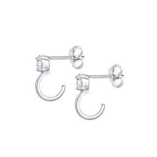 Elli  Ohrringe Creolen Zirkonia 925 Silber 