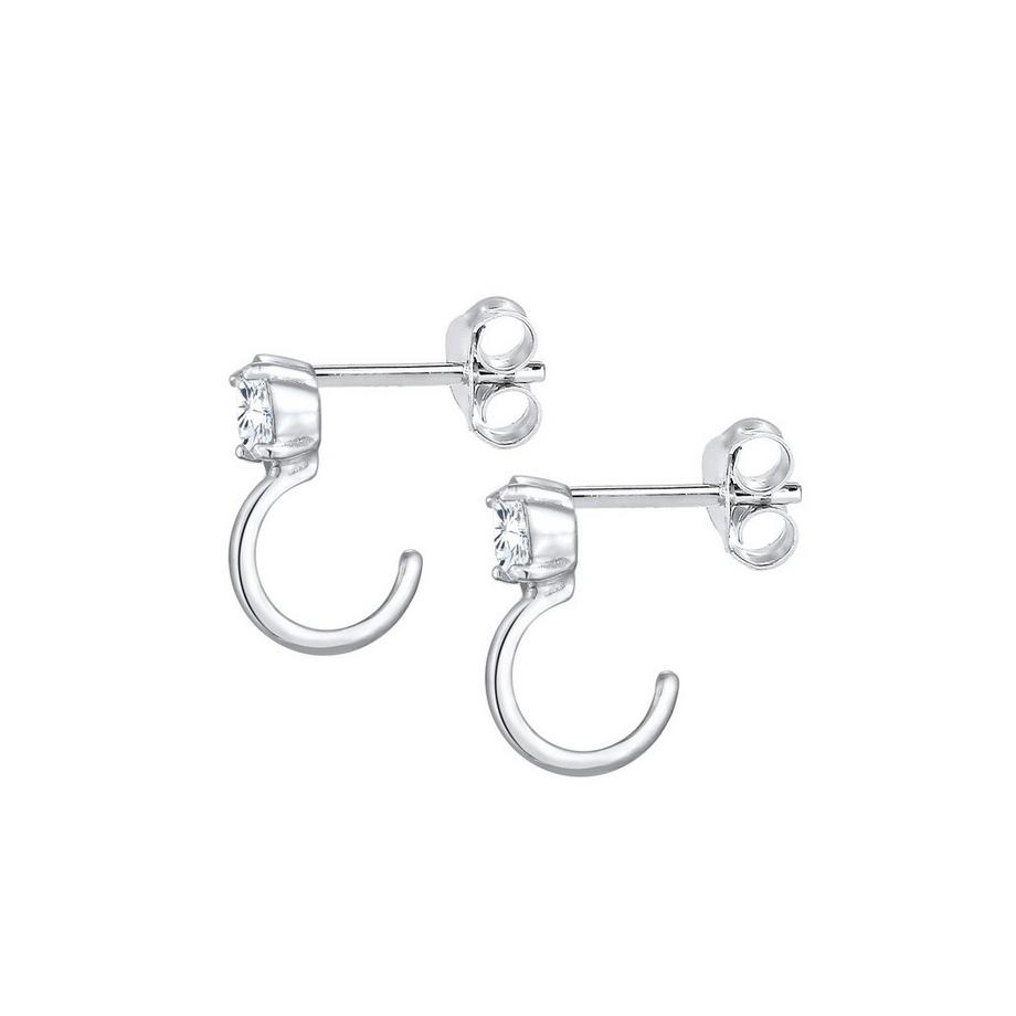 Elli  Ohrringe Creolen Zirkonia 925 Silber 