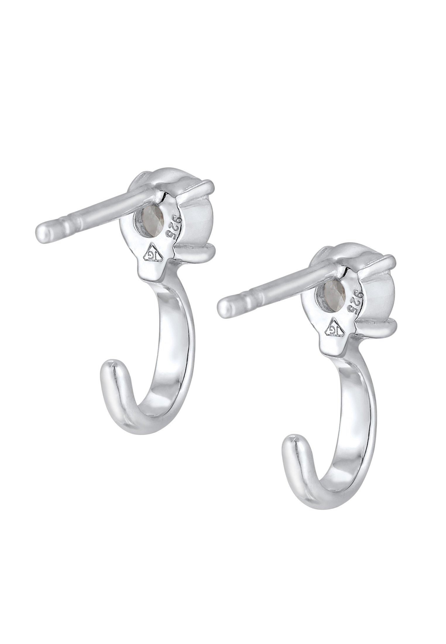 Elli  Ohrringe Creolen Zirkonia 925 Silber 