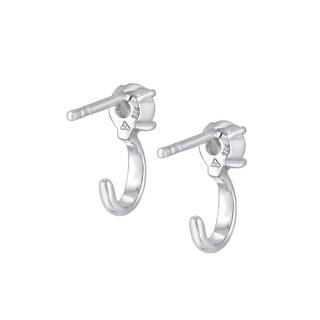 Elli  Ohrringe Creolen Zirkonia 925 Silber 