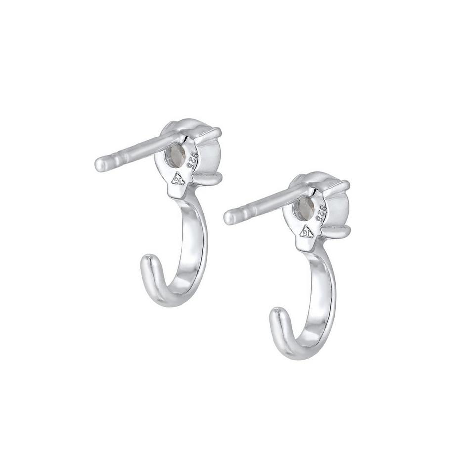 Elli  Ohrringe Creolen Zirkonia 925 Silber 