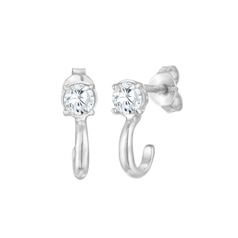 Elli  Ohrringe Creolen Zirkonia 925 Silber 