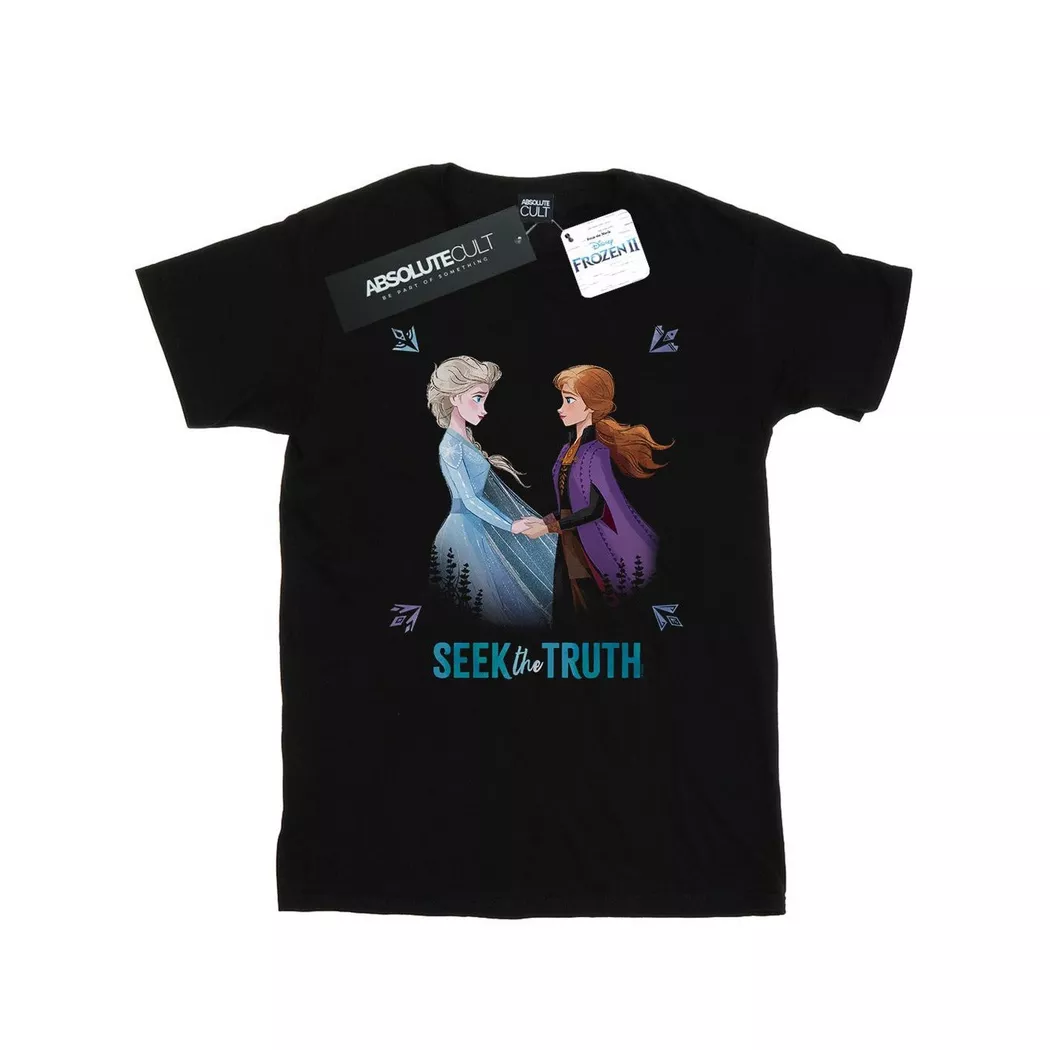 Disney - Frozen 2 Seek The Truth TShirt, für Damen, Schwarz, Größe S